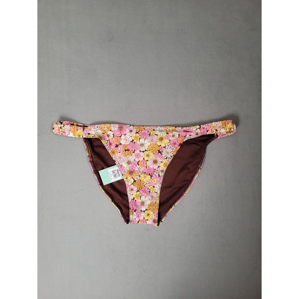 FULL TILT Womens Classic Bikini Bottoms Floral Brown Combo Swimsuit Bottoms XL
